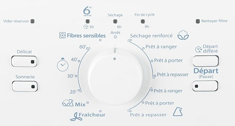 Sèche Linge Whirlpool - AZB8570 - Commandes