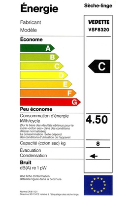Vedette - VSF 8320 - Label Energie