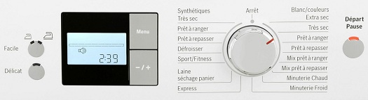 Sèche Linge Bosch - WTW86581FF - Interface de commande