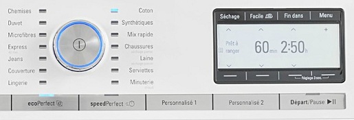 Sèche Linge Siemens - WT48Y880FF - Interface de commande