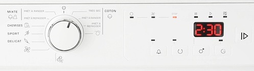 Sèche Linge Brandt - BWD180TC - Interface de commande