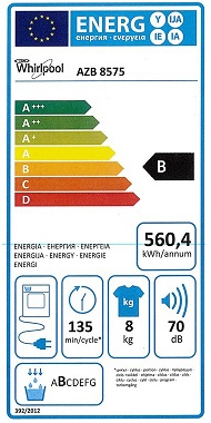 Sèche-linge Whirlpool: posable, 8,0 kg - AZB 8785