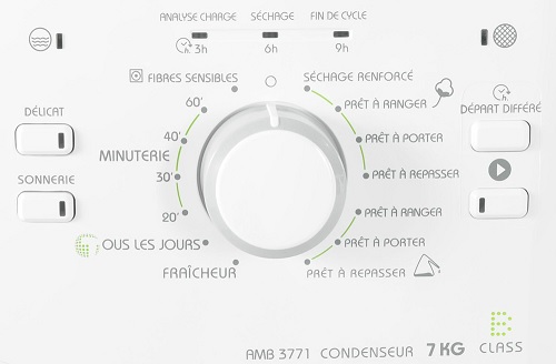 Sèche Linge Laden - AMB3771 - Interface de commande Sèche Linge Laden - AMB3771 - Interface de commande