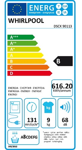 Sèche Linge Whirlpool - DSCX90113 - Label Energie