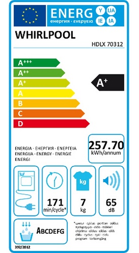 Sèche Linge Whirlpool - HDLX70312 - Label Energie